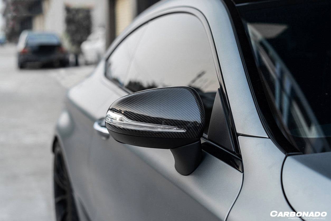 2014-2021 Mercedes Benz C-Class W205/ S-Class W222 C217/ E-Class W213 2/4 Door Dry Carbon Fiber Mirror Cover - Carbonado