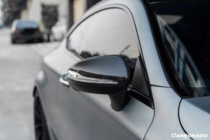 2014-2021 Mercedes Benz C-Class W205/ S-Class W222 C217/ E-Class W213 2/4 Door Dry Carbon Fiber Mirror Cover - Carbonado