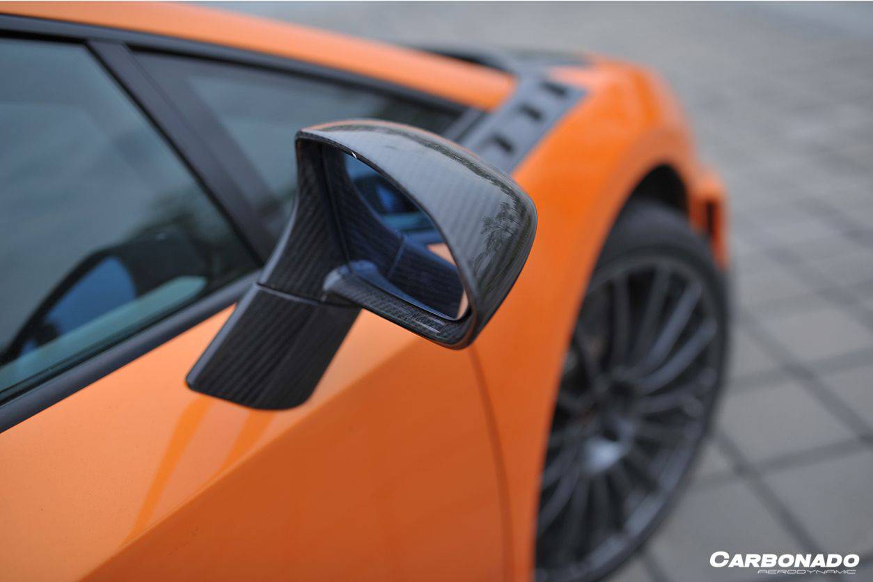 2009-2014 Lamborghini Gallardo LP570 OEM Style Carbon Fiber Mirror Cover Replacement - Carbonado