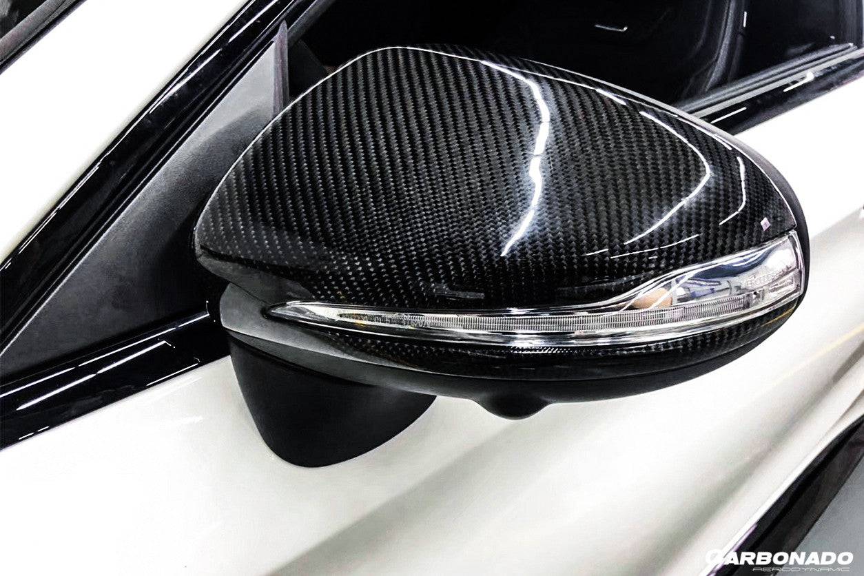 2014-2021 Mercedes Benz C-Class W205/ S-Class W222 C217/ E-Class W213 2/4 Door Dry Carbon Fiber Mirror Cover - Carbonado Aero
