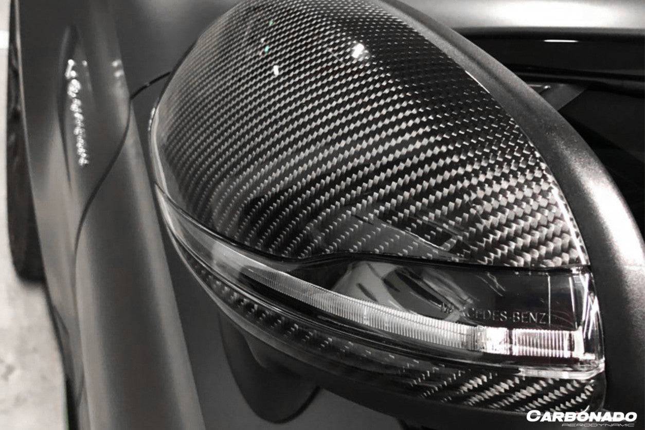 2014-2021 Mercedes Benz C-Class W205/ S-Class W222 C217/ E-Class W213 2/4 Door Dry Carbon Fiber Mirror Cover - Carbonado Aero