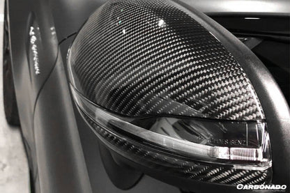 2014-2021 Mercedes Benz C-Class W205/ S-Class W222 C217/ E-Class W213 2/4 Door Dry Carbon Fiber Mirror Cover - Carbonado Aero