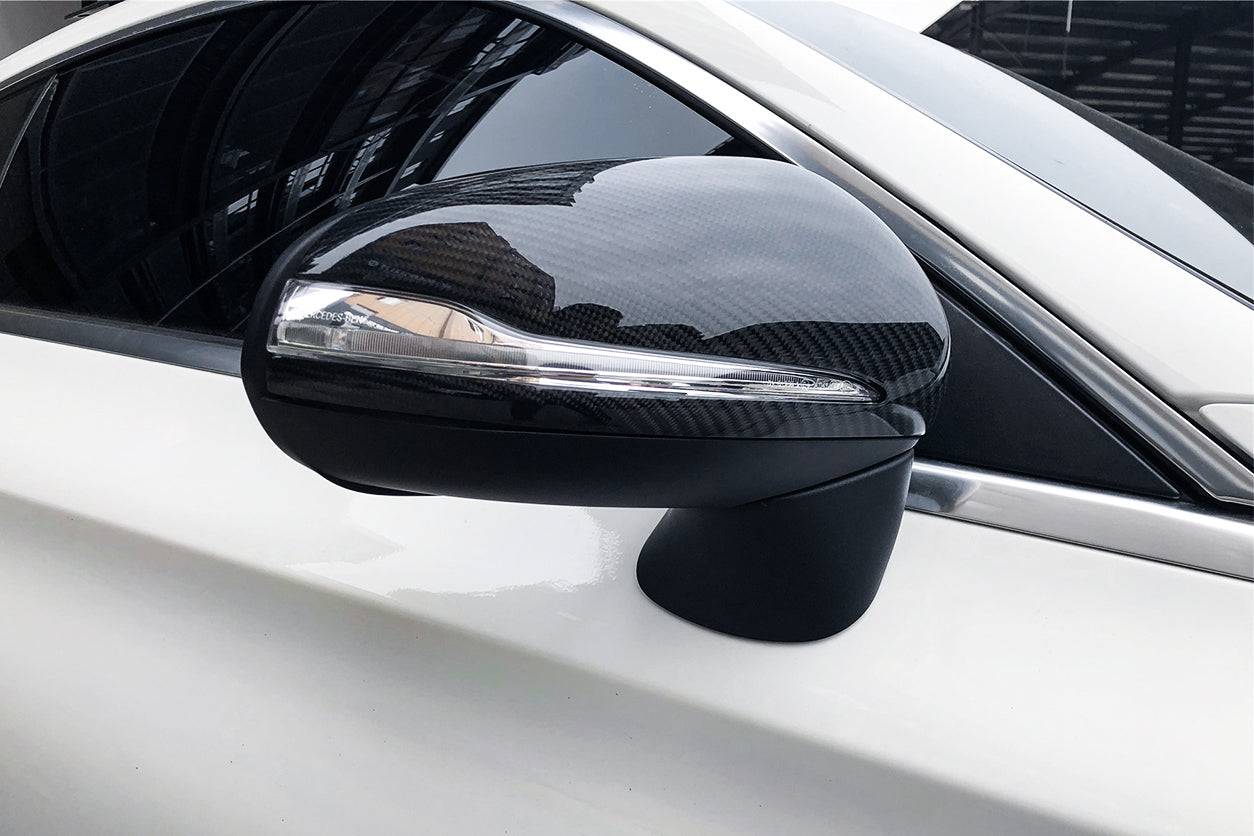 2014-2021 Mercedes Benz C-Class W205/ S-Class W222 C217/ E-Class W213 2/4 Door Dry Carbon Fiber Mirror Cover - Carbonado