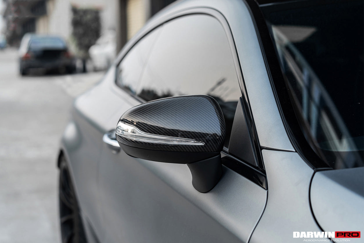 2014-2021 Mercedes Benz C-Class W205/ S-Class W222 C217/ E-Class W213 2/4 Door Dry Carbon Fiber Mirror Housing Replacement - DarwinPRO Aerodynamics