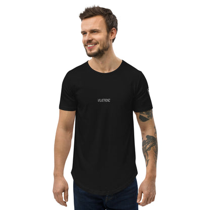 Valvetronic Design Valvetronic Men's Curved Hem T-Shirt white text