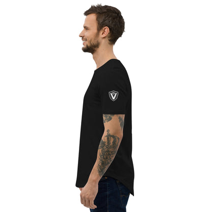 Valvetronic Design Valvetronic Men's Curved Hem T-Shirt white text