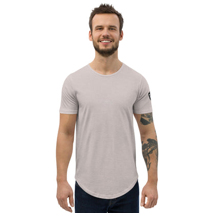 Valvetronic Design Valvetronic Men's Curved Hem T-Shirt white text