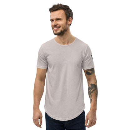 Valvetronic Design Valvetronic Men's Curved Hem T-Shirt white text