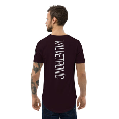 Valvetronic Design Valvetronic Men's Curved Hem T-Shirt white text