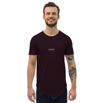 Valvetronic Design Valvetronic Men's Curved Hem T-Shirt white text