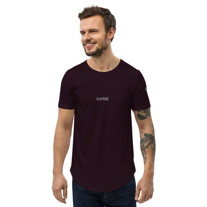 Valvetronic Design Valvetronic Men's Curved Hem T-Shirt white text