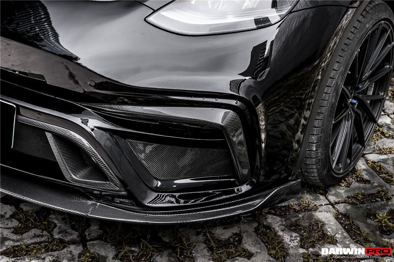 2020-2022 Tesla Model Y IMP Performance Carbon Fiber Front Bumper - DarwinPRO Aerodynamics