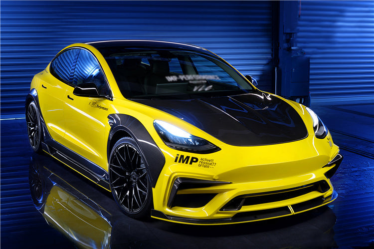 2017-2023 Tesla Model 3 IMP Performance Carbon Fiber Hood - DarwinPRO Aerodynamics