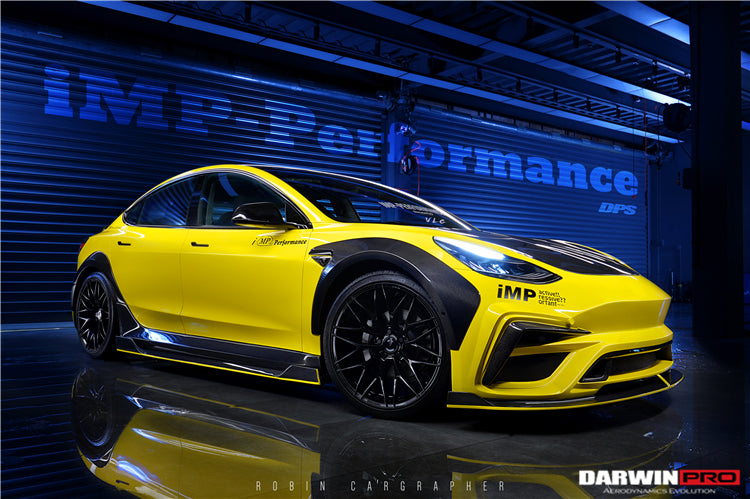 2017-2023 Tesla Model 3 IMP Performance Wide Fender Flares - DarwinPRO Aerodynamics