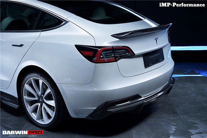 2017-2023 Tesla Model 3 IMP Performance Carbon Fiber Rear Lip - DarwinPRO Aerodynamics
