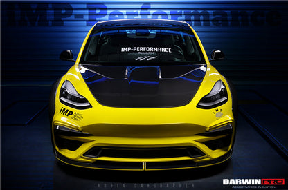 2017-2023 Tesla Model 3 IMP Performance Partial Carbon Fiber Front Bumper - DarwinPRO Aerodynamics