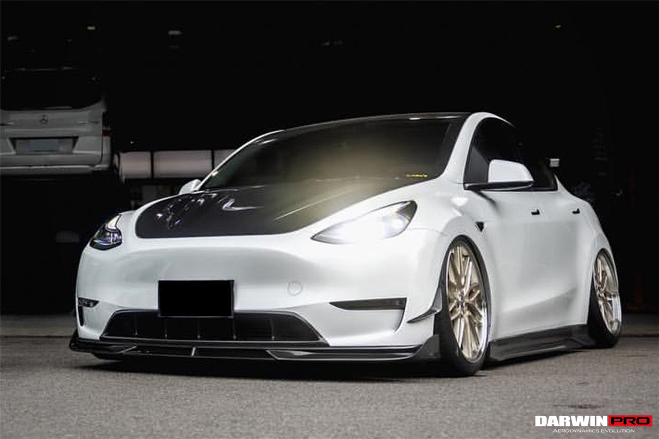 2020-2023 Tesla Model Y IMP Performance Carbon Fiber Front Lip - DarwinPRO Aerodynamics