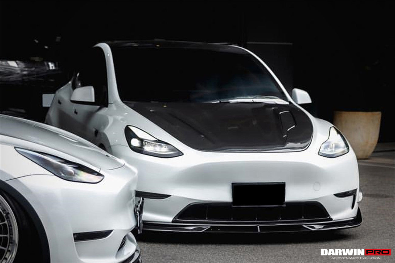 2020-2023 Tesla Model Y IMP Performance Carbon Fiber Front Lip - DarwinPRO Aerodynamics