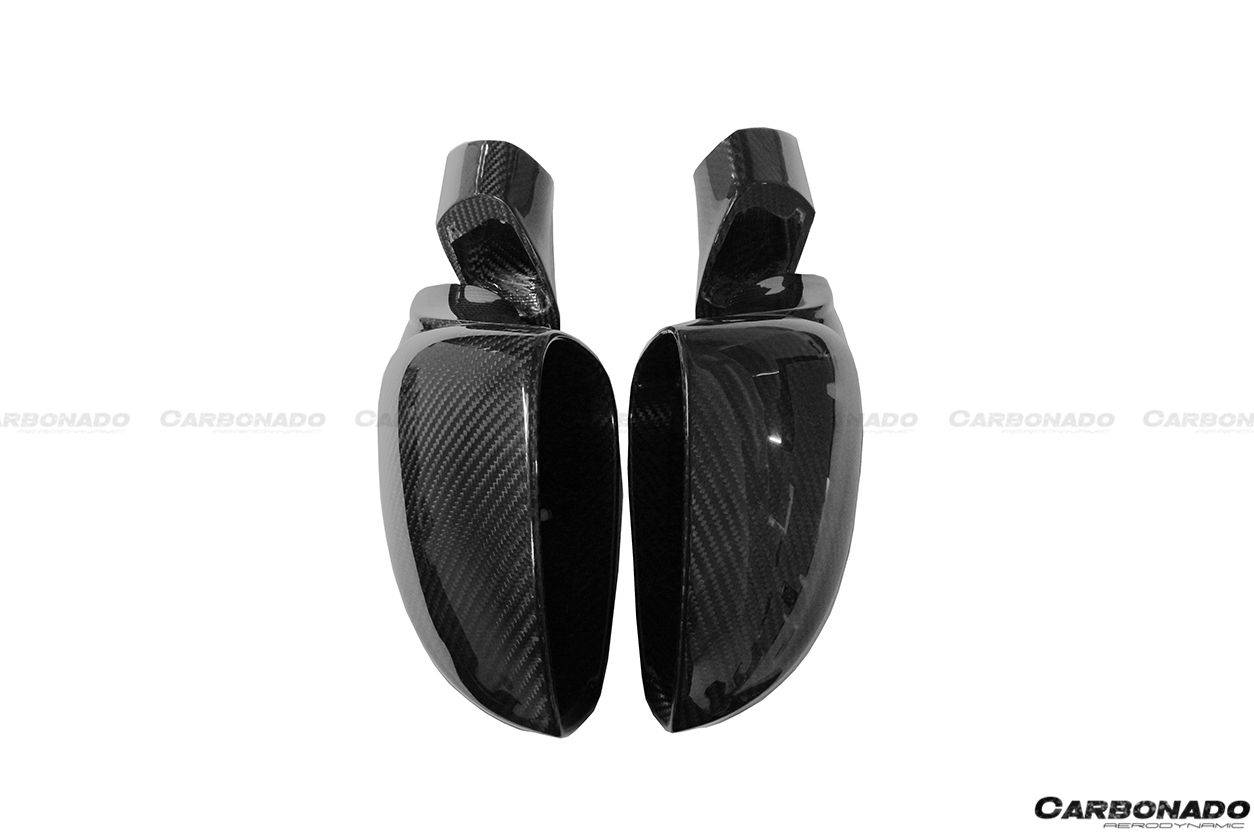 2010-2015 Ferrari 458 Coupe Spyder Speciale OE Style DRY Carbon Fiber Mirror Housing - Carbonado Aero