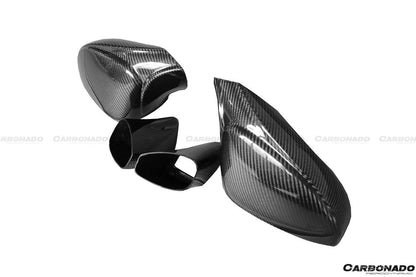2010-2015 Ferrari 458 Coupe Spyder Speciale OE Style DRY Carbon Fiber Mirror Housing - Carbonado Aero