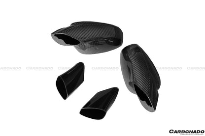 2010-2015 Ferrari 458 Coupe Spyder Speciale OE Style DRY Carbon Fiber Mirror Housing - Carbonado Aero