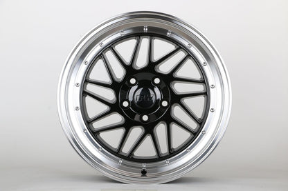 E010 Black Machined Lip 15x8.0 ET30 4.100.114 - Square Set (4 Wheels)