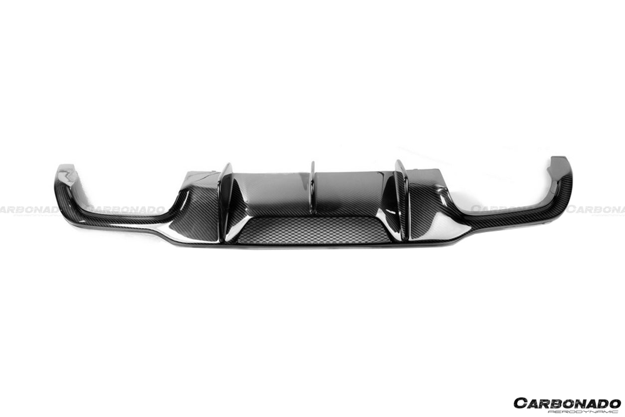 2012-2014 Mercedes Benz W204 C63 AMG Sedan VS Style Carbon Fiber Rear Lip - Carbonado