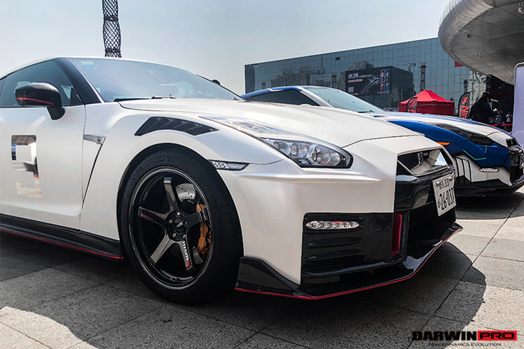 2017-2022 Nissan GTR R35 EBA NSM Style Partial Carbon Fiber Front Bumper - DarwinPRO Aerodynamics