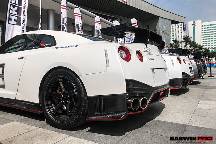 2008-2022 Nissan GTR R35 CBA/DBA/EBA NSM Style Partial Carbon Fiber Rear Bumper - DarwinPRO Aerodynamics