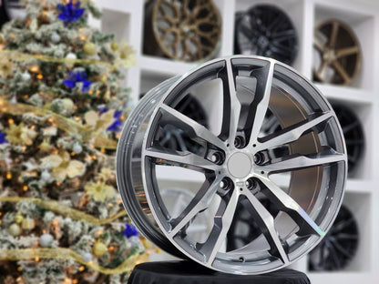 E732 Gunmetal Machined Face 20x11.0 ET37 5.120 - Square Set (4 Wheels)