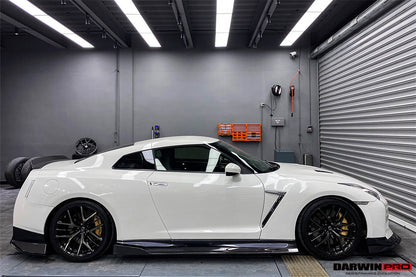 2008-2022 Nissan GTR R35 EBA BKSS Style Carbon Fiber Side Skirts - DarwinPRO Aerodynamics