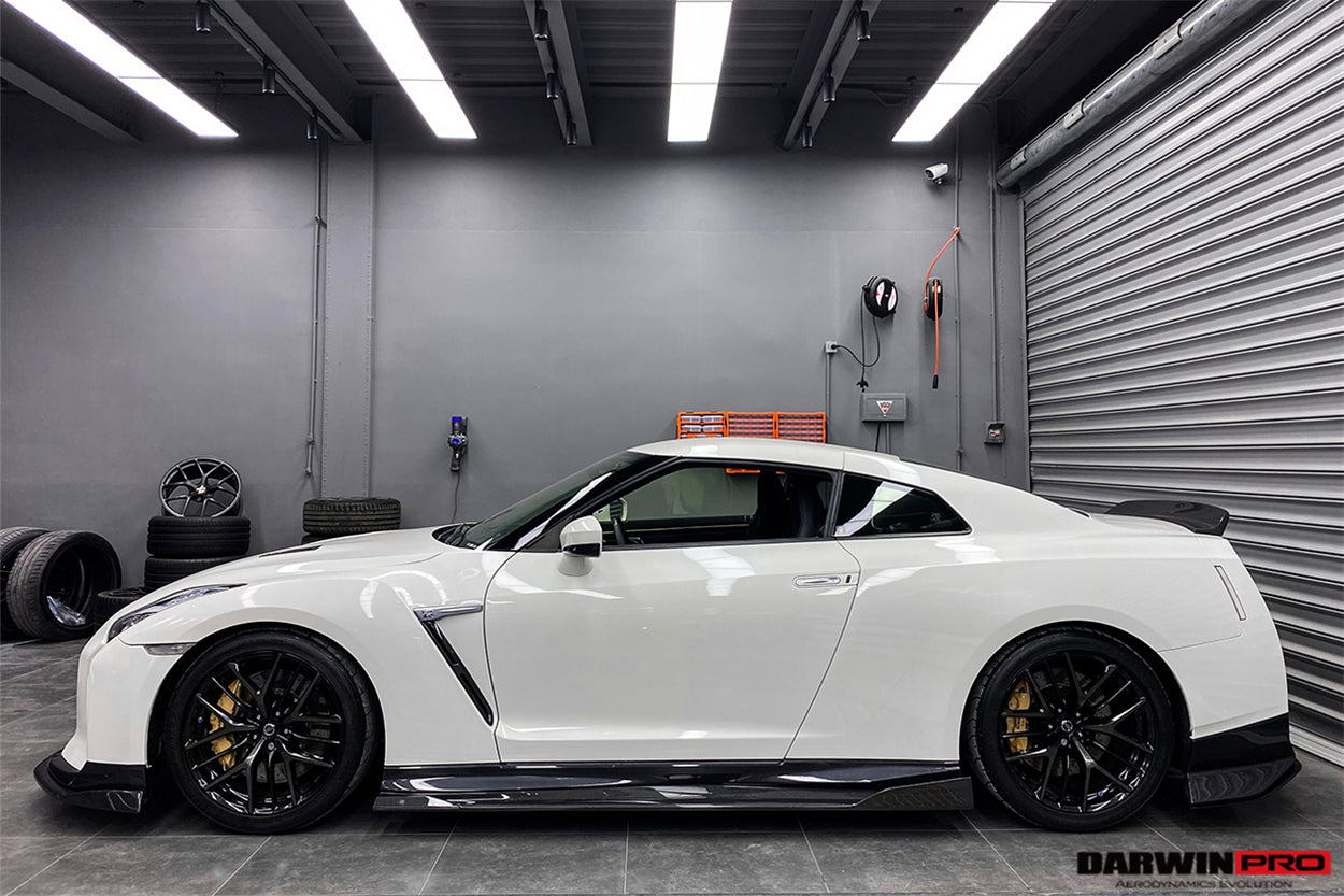 2008-2022 Nissan GTR R35 EBA BKSS Style Carbon Fiber Side Skirts - DarwinPRO Aerodynamics