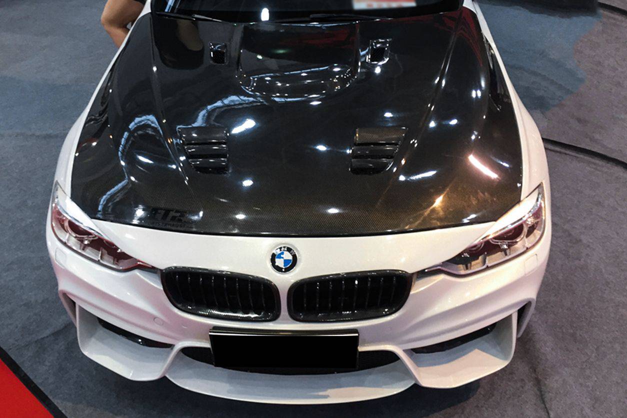 2013-2019 BMW 3 Series F30 F35 VRS Style Carbon Fiber Hood - Carbonado