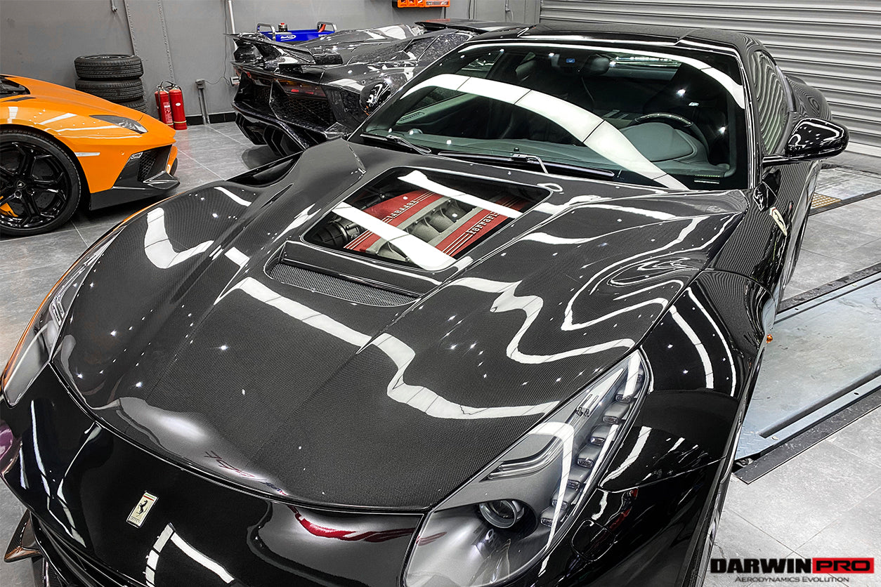2012-2017 Ferrari F12 Berlinetta IMP Performance Carbon Fiber Hood - DarwinPRO Aerodynamics
