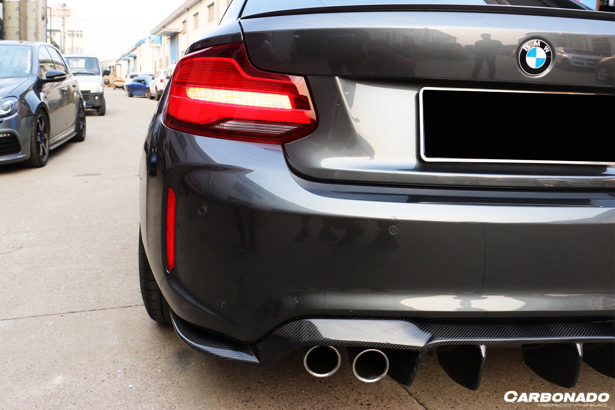 2016-2020 BMW M2 F87 VRS Style Carbon FIber Rear Lip - Carbonado