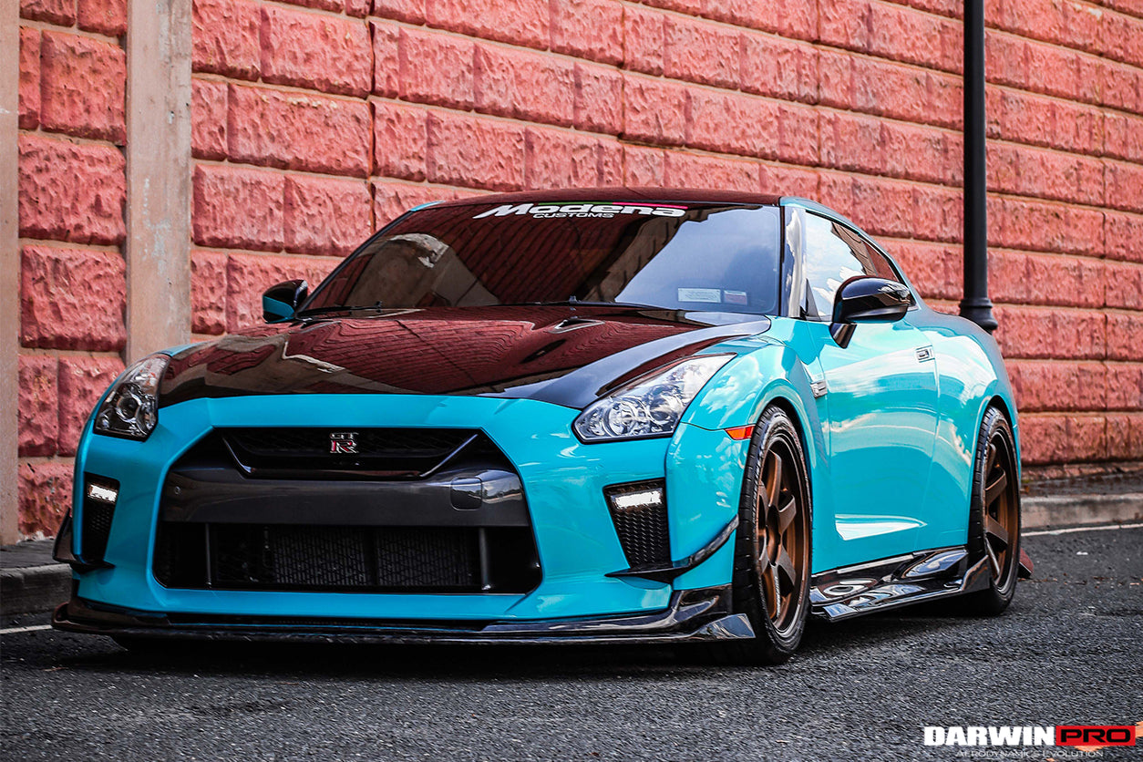 2017-2022 Nissan GTR R35 EBA BKSS Style Carbon Fiber Front Canards - DarwinPRO Aerodynamics