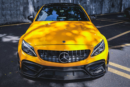 2015-2021 Mercedes Benz W205 C63 C63S AMG Coupe IMP Performance Partial Carbon Fiber Front Bumper With Canards - DarwinPRO Aerodynamics