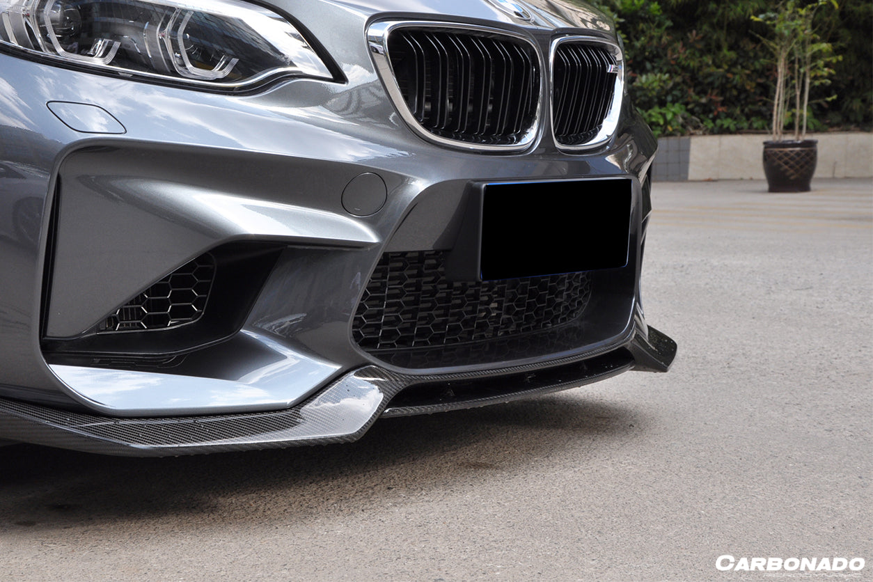 2016-2020 BMW M2 F87 VRS Style Carbon FIber Front Lip - Carbonado