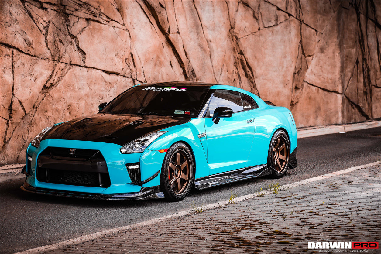 2017-2022 Nissan GTR R35 EBA BKSS Style Carbon Fiber Front Canards - DarwinPRO Aerodynamics