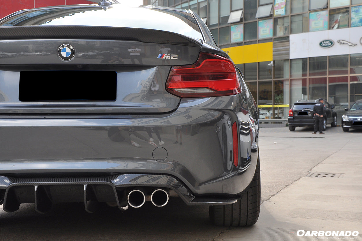 2016-2020 BMW 2 Series M2/M2C F87 F22 VRS Style Trunk Spoiler - Carbonado