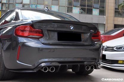 2016-2020 BMW 2 Series M2/M2C F87 F22 VRS Style Trunk Spoiler - Carbonado