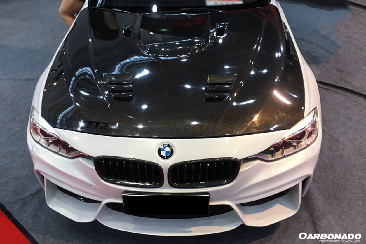2013-2019 BMW 3 Series F30 F35 RZ Style Carbon Fiber Hood - Carbonado