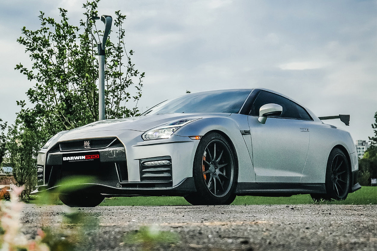 2008-2016 Nissan GTR R35 CBA/DBA Ver17 NSM Style Partial Carbon Fiber Front Bumper - DarwinPRO Aerodynamics