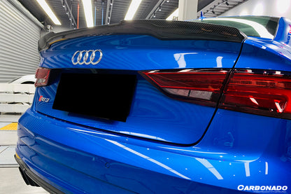 2013-2020 Audi S3/ A3 /RS3 Sedan RW Style Carbon Fiber Trunk Spoiler - Carbonado