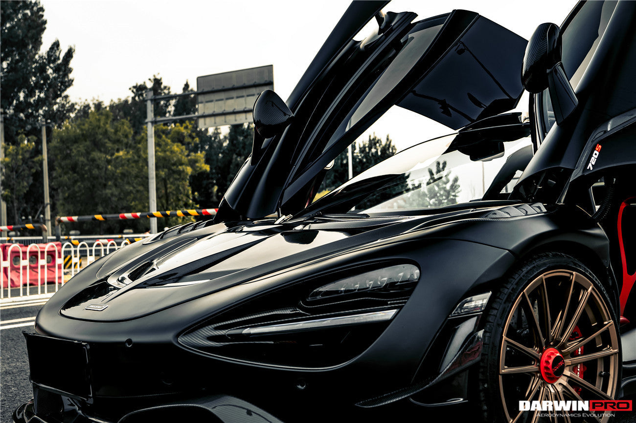 2017-2021 McLaren 720s Se²NWB Style Carbon Fiber Front Bumper Canards - DarwinPRO Aerodynamics