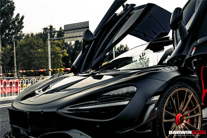 2017-2021 McLaren 720s Se²NWB Style Carbon Fiber Front Bumper Canards - DarwinPRO Aerodynamics