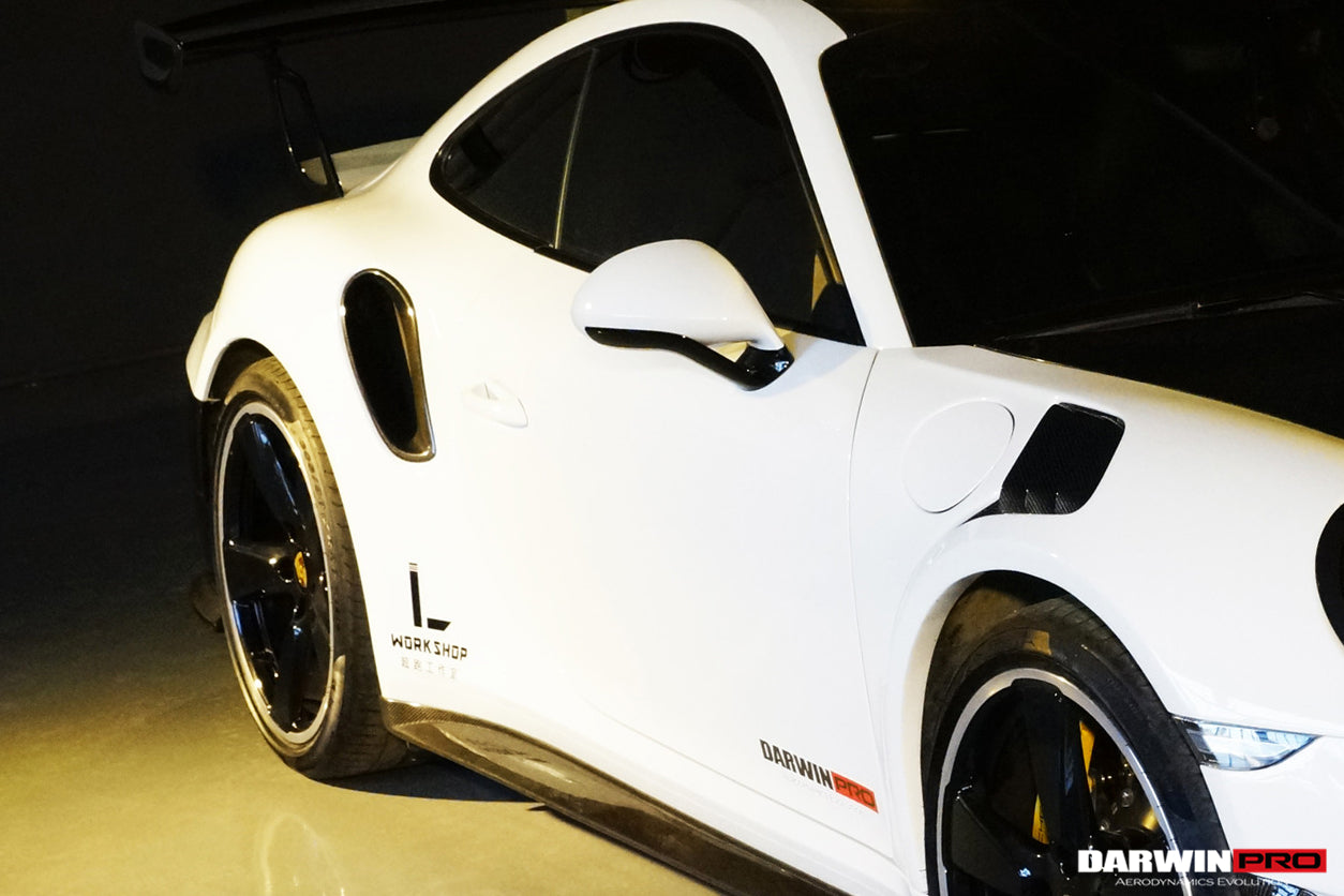 2013-2019 Porsche 991 Turbo/S OEM Style Carbon Fiber Quarter Panel Side Scoops - DarwinPRO Aerodynamics