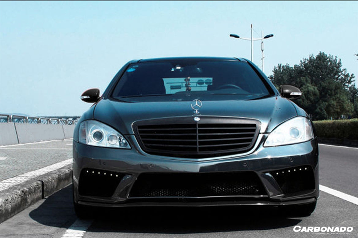 2007-2009 Mercedes Benz W221 S Class BK Style Front Bumper - Carbonado