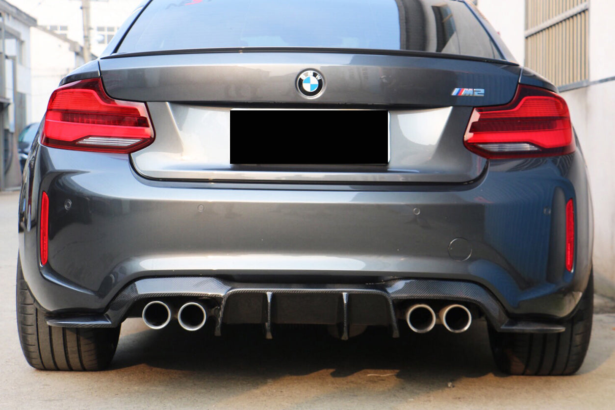 2016-2020 BMW M2 F87 VRS Style Carbon FIber Rear Lip - Carbonado