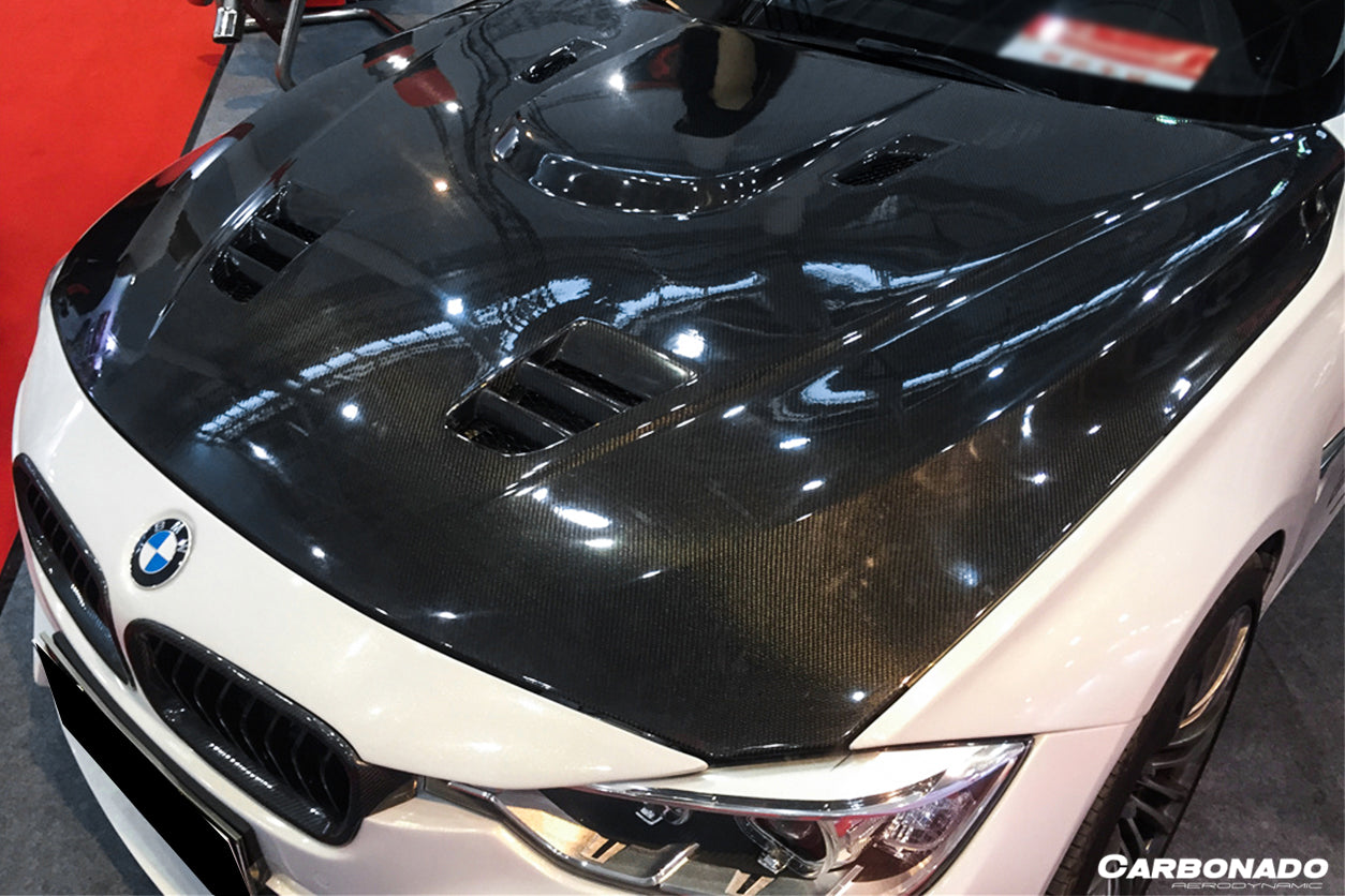2013-2019 BMW 3 Series F30 F35 RZ Style Carbon Fiber Hood - Carbonado